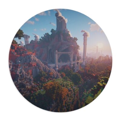 Fantasy Landscape Round Mouse Pad