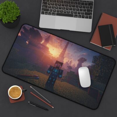World  of Minecraft Desk Mat