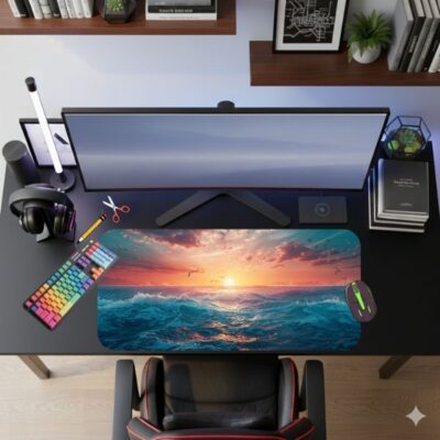 Deep Blue LED Mouse Pad XXL