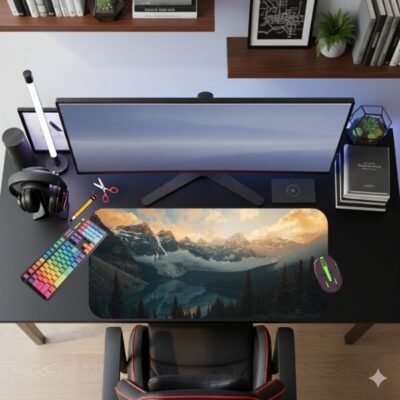 Majestic Mountains LED Mouse Pad XXL